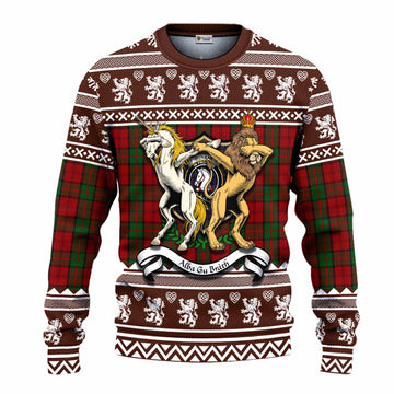 Dunbar Clan Tartan Crest Christmas Ugly Sweater Coat of Arms Funny Style