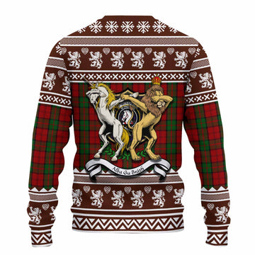 Dunbar Clan Tartan Crest Christmas Ugly Sweater Coat of Arms Funny Style