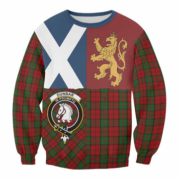 Dunbar Crest Tartan Sweatshirt with Lion Rampant Saltire Style