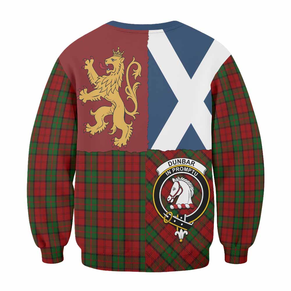Dunbar Crest Tartan Sweatshirt with Lion Rampant Saltire Style