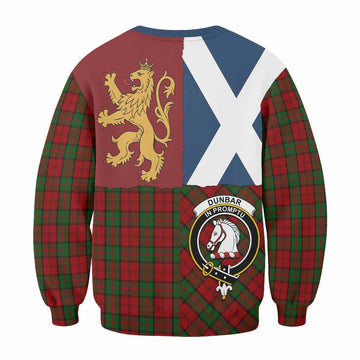 Dunbar Crest Tartan Sweatshirt with Lion Rampant Saltire Style
