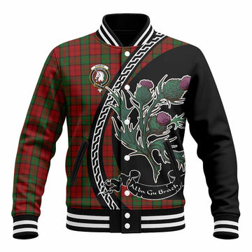 Dunbar Family Crest Tartan Baseball Jacket Alba Thistle Inspired