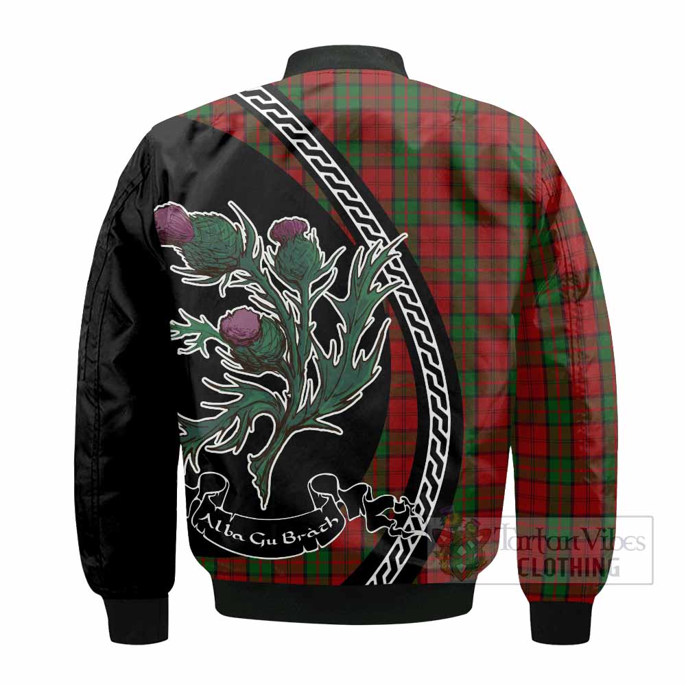 Dunbar Family Crest Tartan Bomber Jacket Alba Thistle Inspired - Tartan Vibes Clothing