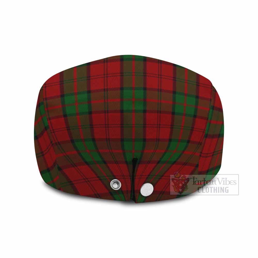 Dunbar Family Crest Tartan Jeff Cap, Tartan Flat Cap