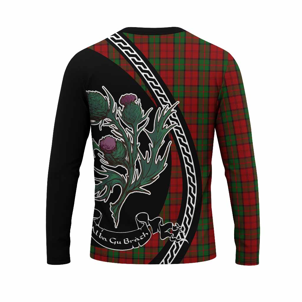 Dunbar Family Crest Tartan Long Sleeve T-Shirt Alba Thistle Inspired - Tartan Vibes Clothing