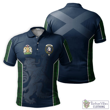 Dunbar Hunting Tartan Men's Polo Shirt with Family Crest and Lion Rampant Vibes Sport Style