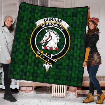 Dunbar Hunting Tartan Quilt with Family Crest