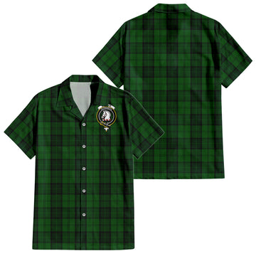 dunbar-hunting-tartan-short-sleeve-button-down-shirt-with-family-crest