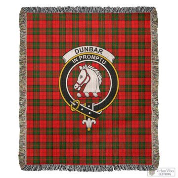 Dunbar Modern Tartan Woven Blanket with Family Crest