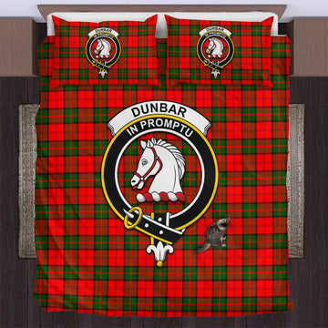 Dunbar Modern Tartan Bedding Set with Family Crest