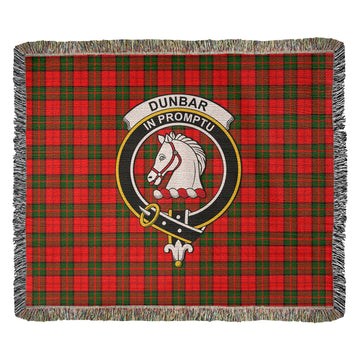 Dunbar Modern Tartan Woven Blanket with Family Crest