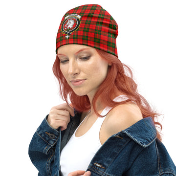 Dunbar Modern Tartan Beanies Hat with Family Crest