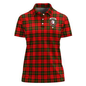 Dunbar Modern Tartan Polo Shirt with Family Crest For Women