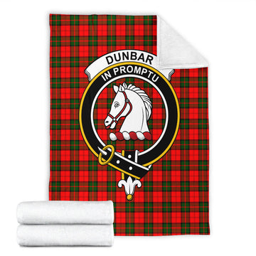 Dunbar Modern Tartan Blanket with Family Crest