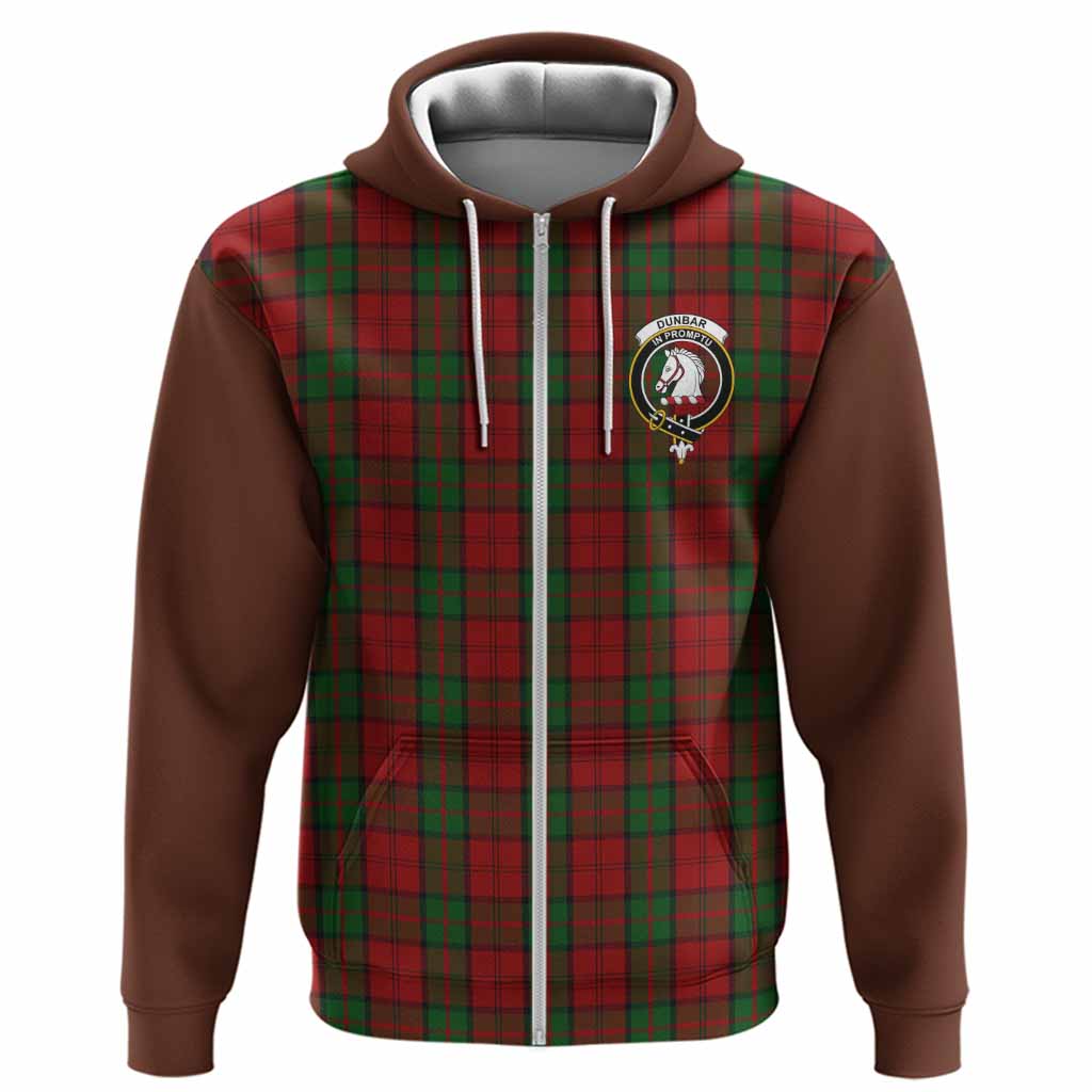 Dunbar Tartan Accent Hoodie with Family Crest