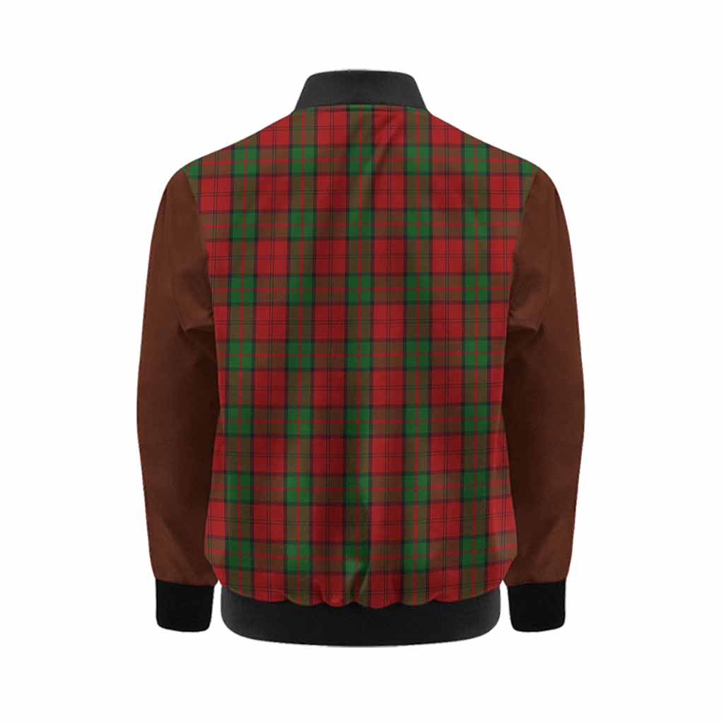 Dunbar Tartan Accent Kid Bomber Jacket with Family Crest