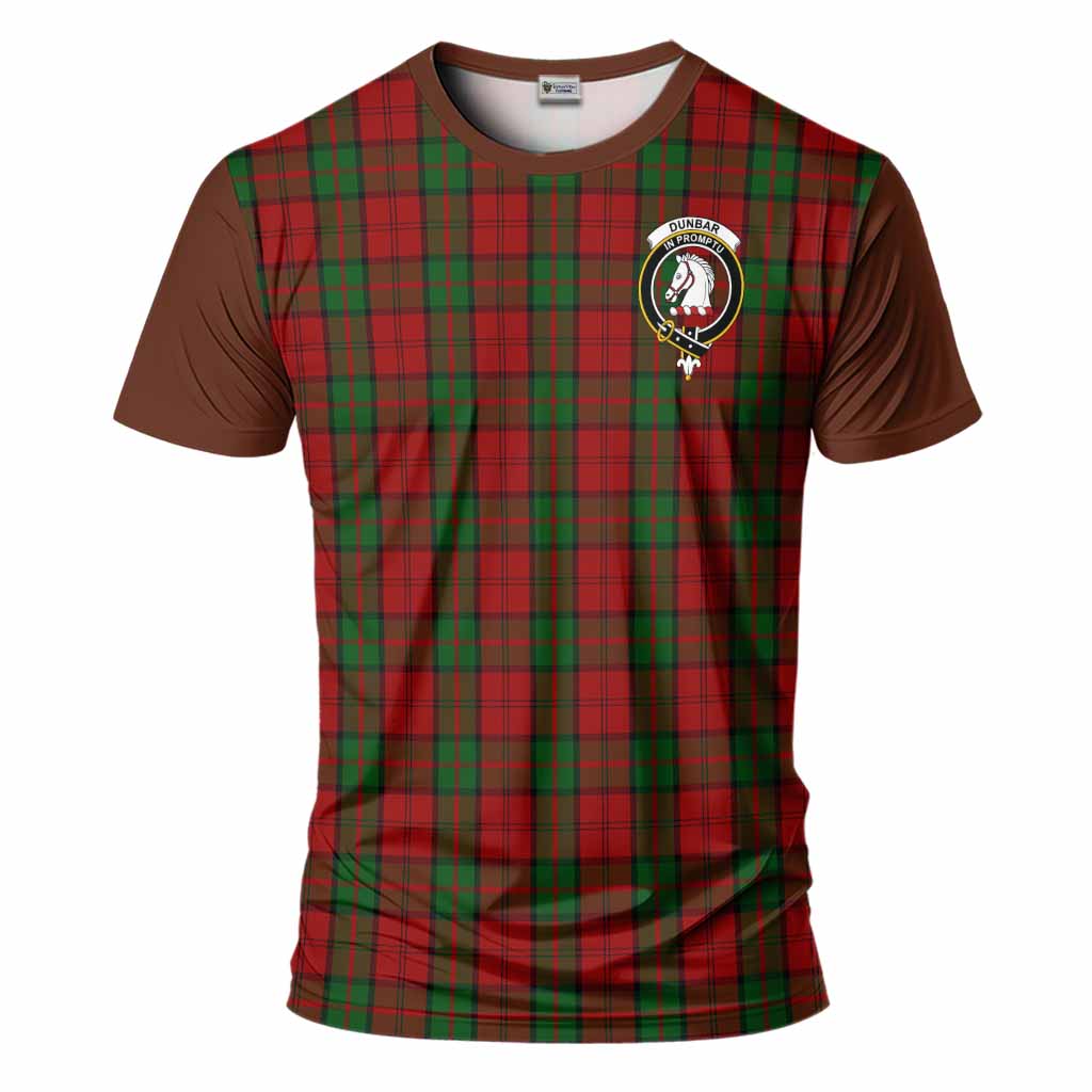 Dunbar Tartan Accent T-Shirt with Family Crest