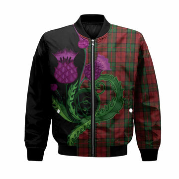 Dunbar Tartan Bomber Jacket Traditional Scottish Thistle