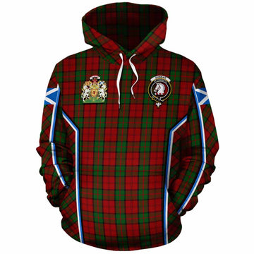Dunbar Tartan Crest Cotton Hoodie Scotland Coat of Arm Flag Style
