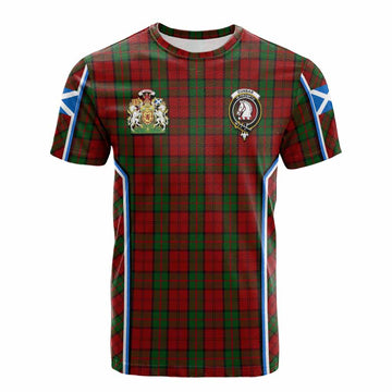 Dunbar Tartan Crest Cotton T-shirt Scotland Coat of Arm Flag Style - Tartan Vibes Clothing