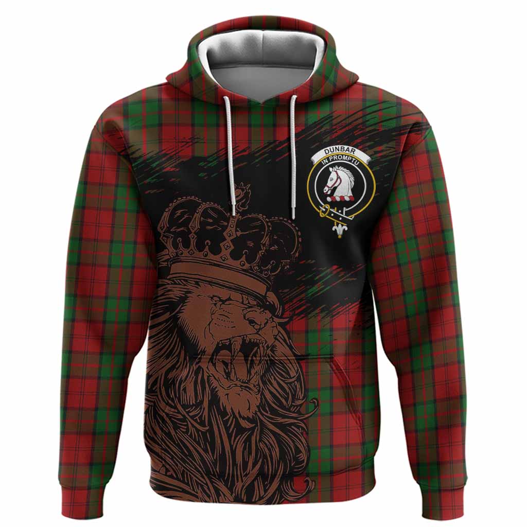 Dunbar Tartan Crest Hoodie Crowned Lion Heritage Style