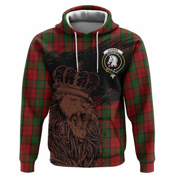 Dunbar Tartan Crest Hoodie Crowned Lion Heritage Style