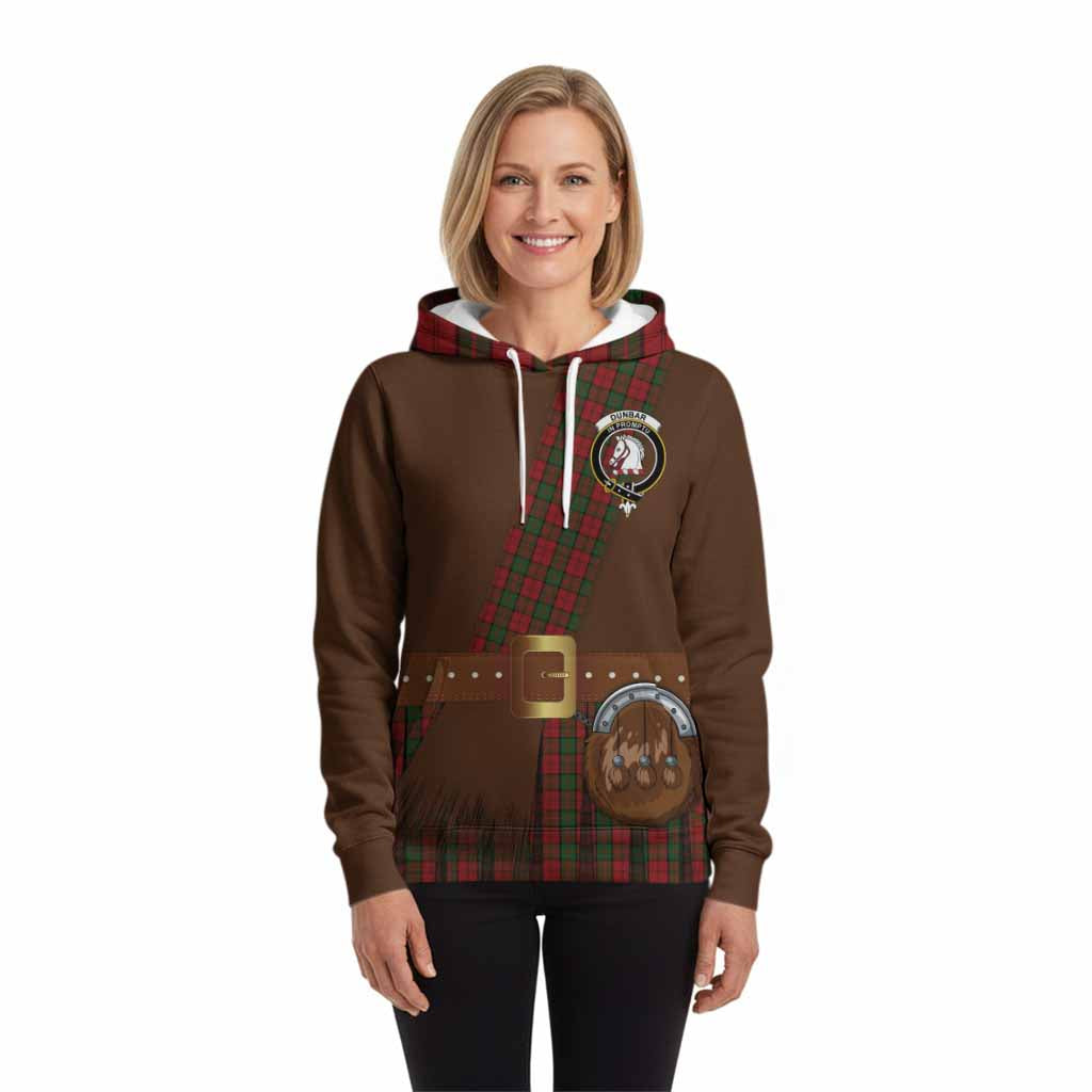 Dunbar Tartan Crest Hoodie Kilt Costume Style