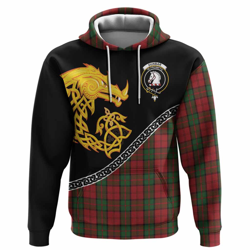 Dunbar Tartan Crest Hoodie Legendary Dragon Knot Half Style