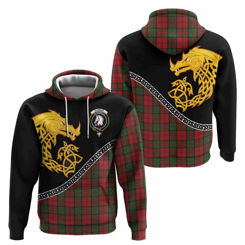 Dunbar Tartan Crest Hoodie Legendary Dragon Knot Half Style