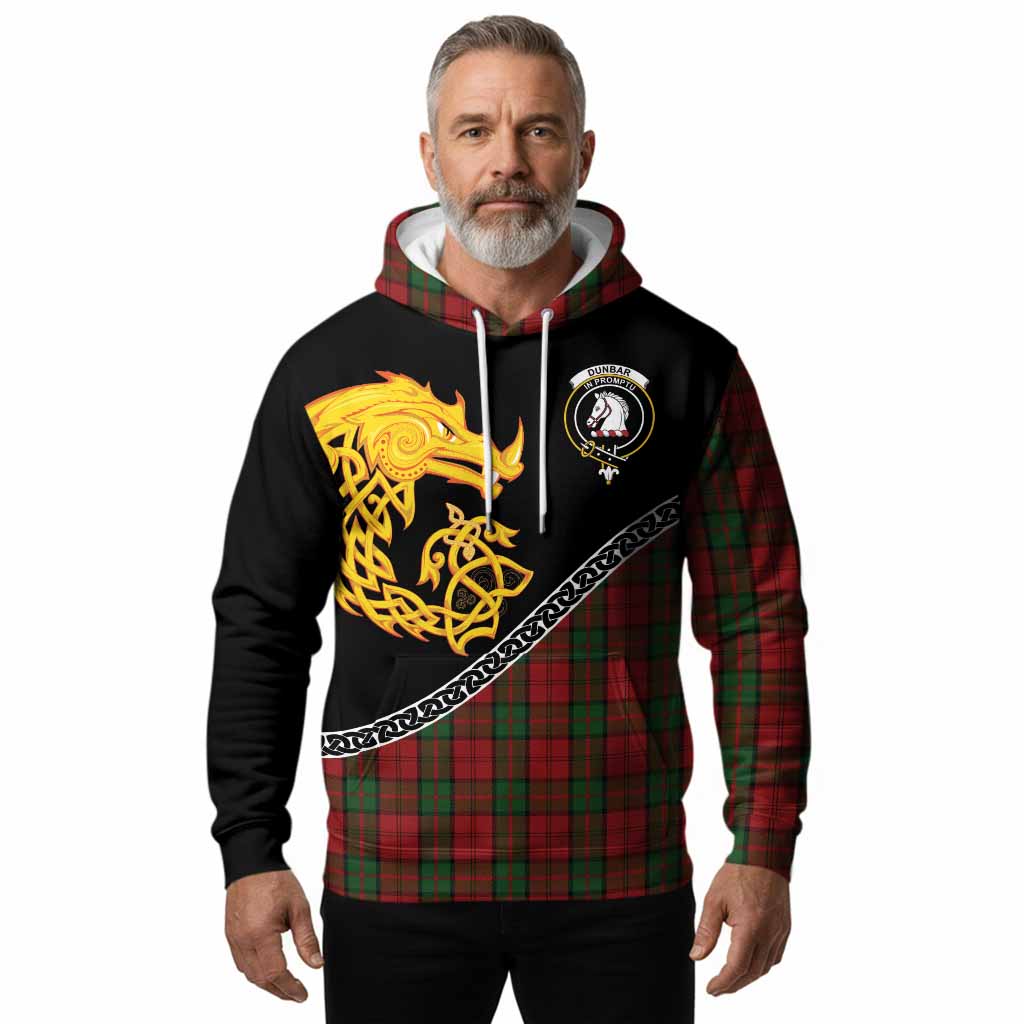 Dunbar Tartan Crest Hoodie Legendary Dragon Knot Half Style