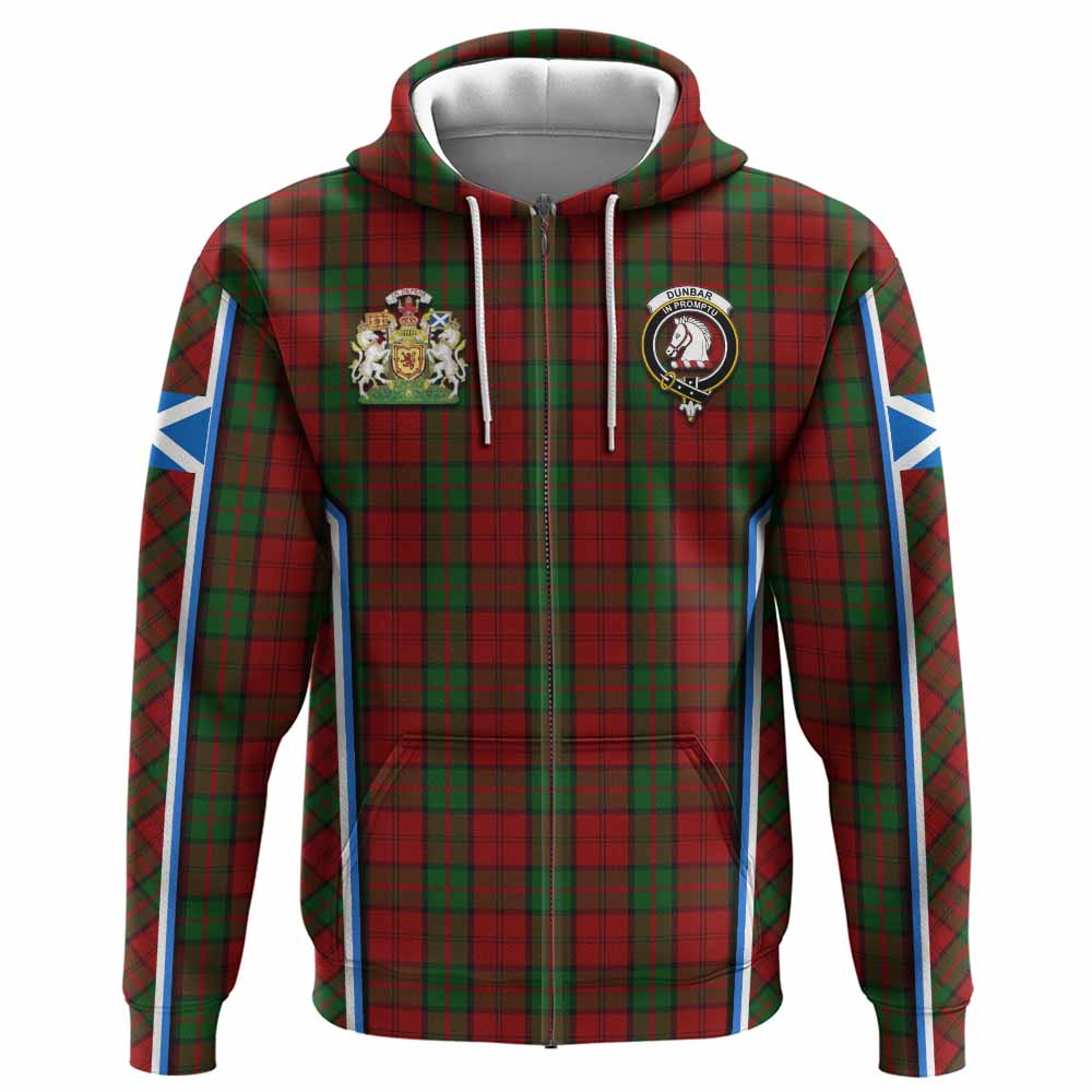 Dunbar Tartan Crest Hoodie Scotland Coat of Arm Flag Style - Tartan Vibes Clothing