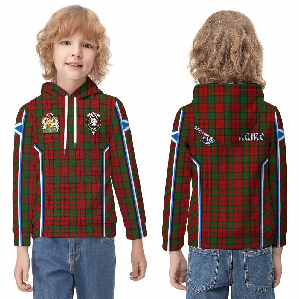 Dunbar Tartan Crest Kid Hoodie Scotland Coat of Arm Flag Style - Tartan Vibes Clothing