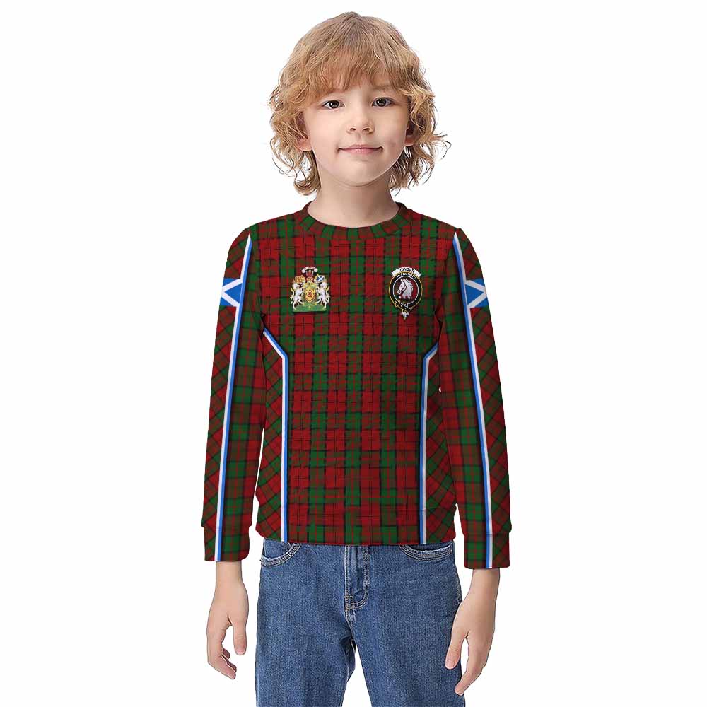 Dunbar Tartan Crest Kid Knitted Sweatshirt Scotland Coat of Arm Flag Style - Tartan Vibes Clothing