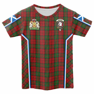 Dunbar Tartan Crest Kid T-shirt Scotland Coat of Arm Flag Style - Tartan Vibes Clothing