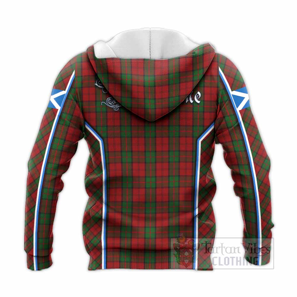 Dunbar Tartan Crest Knitted Hoodie Scotland Coat of Arm Flag Style - Tartan Vibes Clothing