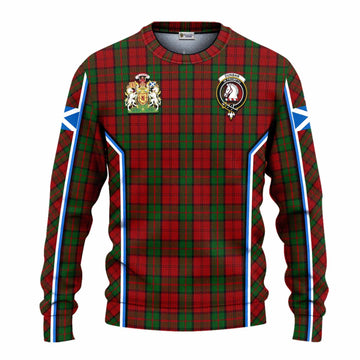 Dunbar Tartan Crest Knitted Sweater Scotland Coat of Arm Flag Style