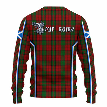 Dunbar Tartan Crest Knitted Sweater Scotland Coat of Arm Flag Style