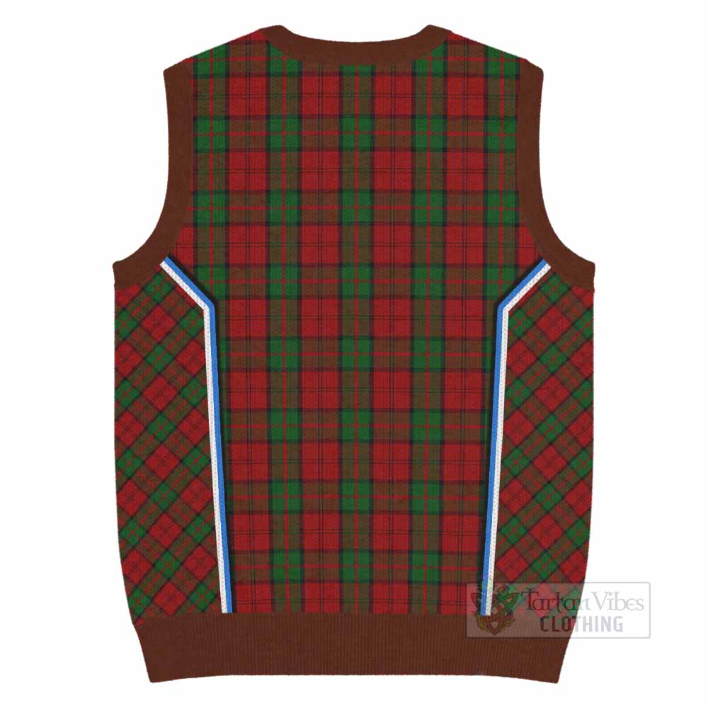 Dunbar Tartan Crest Knitted V-Neck Vest Scotland Coat of Arm Flag Style - Tartan Vibes Clothing