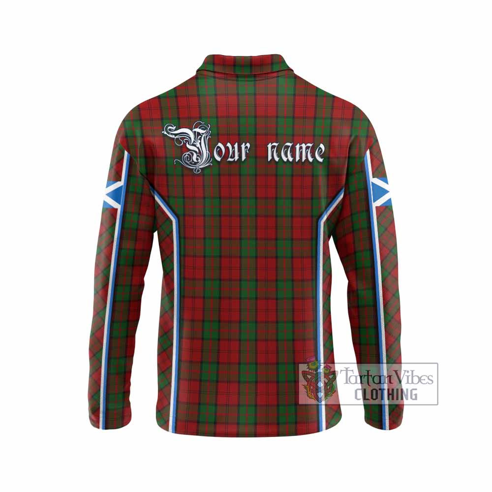 Dunbar Tartan Crest Long Sleeve Polo Shirt Scotland Coat of Arm Flag Style - Tartan Vibes Clothing