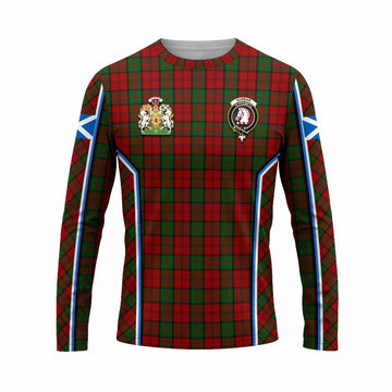 Dunbar Tartan Crest Long Sleeve T-Shirt Scotland Coat of Arm Flag Style - Tartan Vibes Clothing