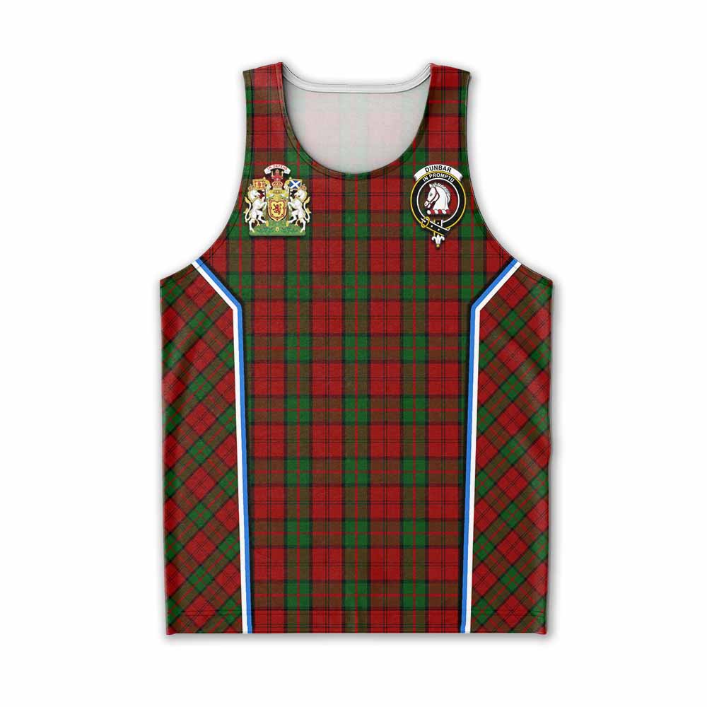 Dunbar Tartan Crest Men Tank Top Scotland Coat of Arm Flag Style - Tartan Vibes Clothing