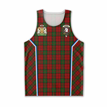 Dunbar Tartan Crest Men Tank Top Scotland Coat of Arm Flag Style