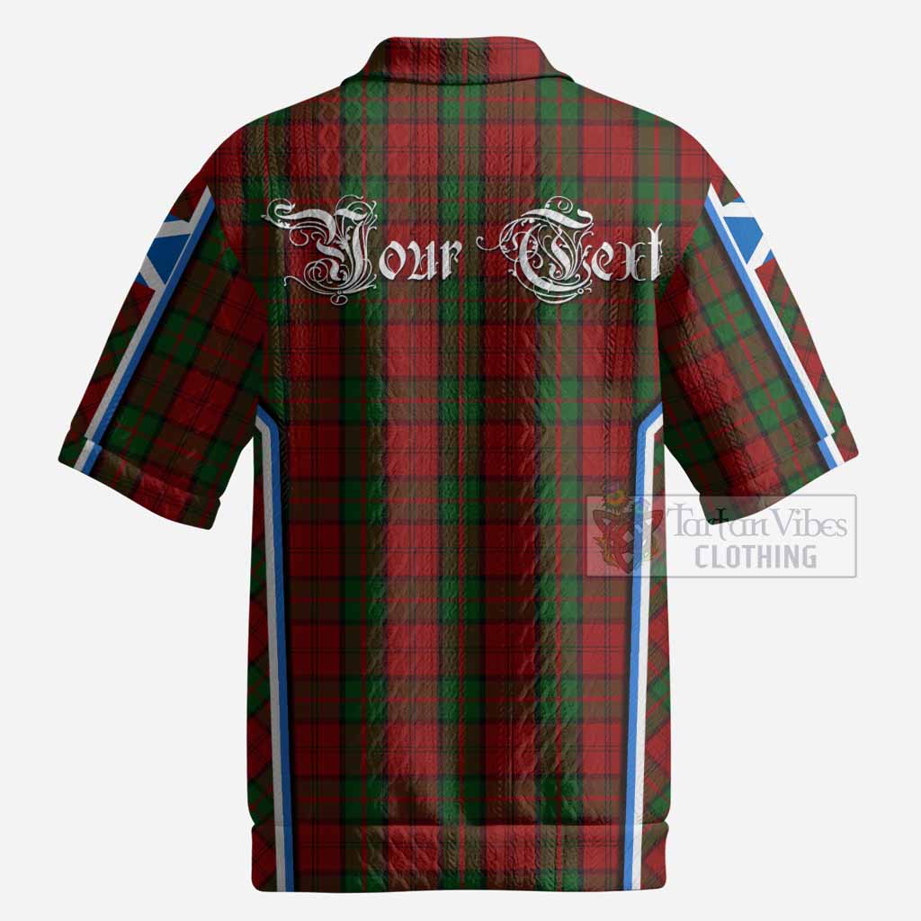 Dunbar Tartan Crest Men’s Polo Sweater Top Scotland Coat of Arm Flag Style