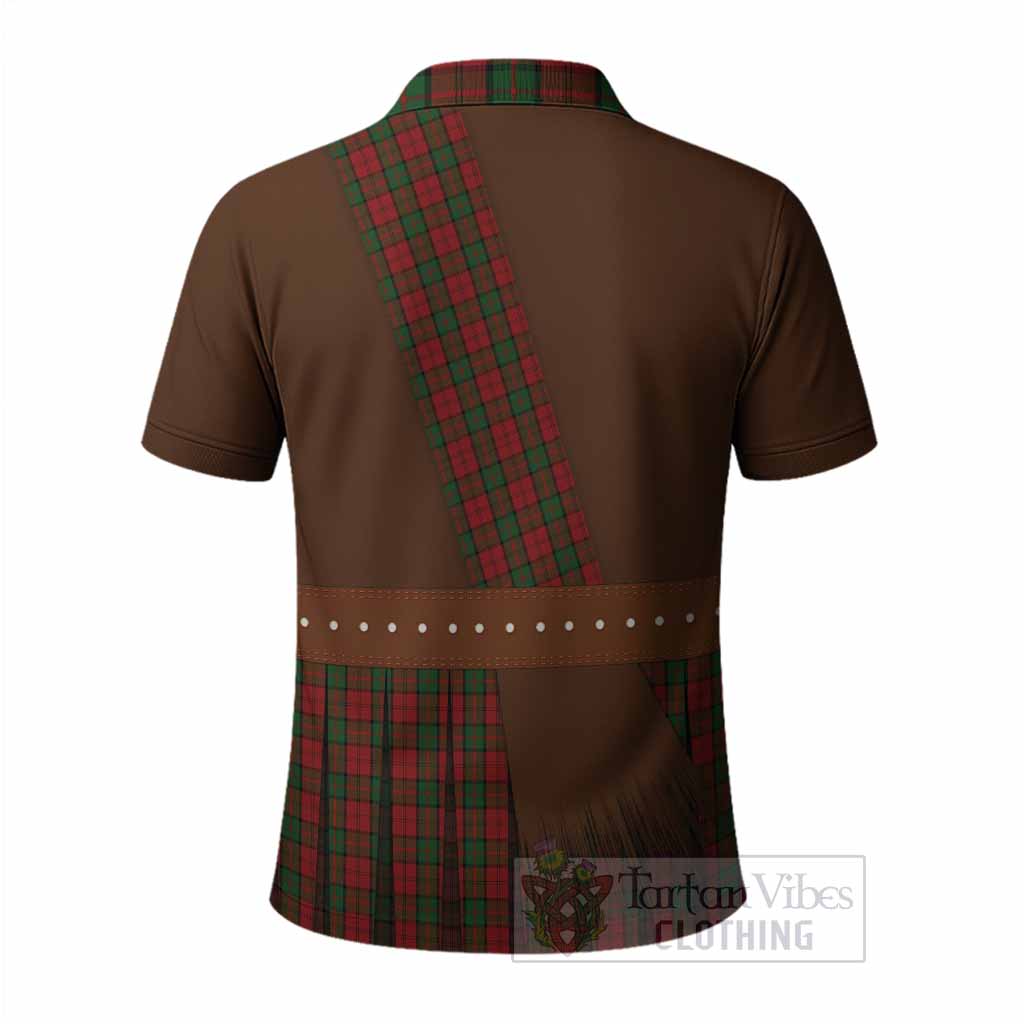 Dunbar Tartan Crest Polo Shirt Kilt Costume Style
