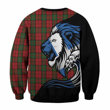 Dunbar Tartan Crest Sweatshirt Scottish Golden Lions Wave Flow