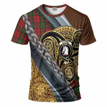 Dunbar Tartan Crest T-Shirt Scottish Triskele Celtic