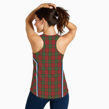 Dunbar Tartan Crest Women Racerback Tanks Scotland Coat of Arm Flag Style - Tartan Vibes Clothing