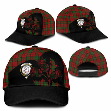 Dunbar Tartan Family Crest Classic Cap Scotland Thistle Floral Flag Style