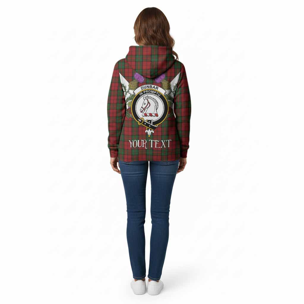 Dunbar Tartan Family Crest Cotton Hoodie Scottish Burns Night Thistle Floral