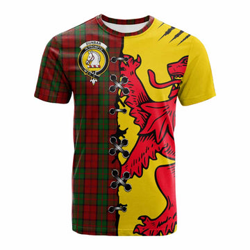 Dunbar Tartan Family Crest Cotton T-shirt Lion Rampant Honor - Tartan Vibes Clothing